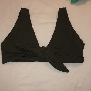 Strange Bikini Olive green tie bikini top